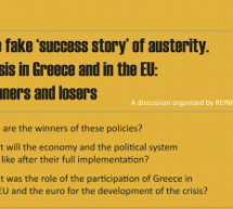 Saturday, October 4at 3:00pm, Amsterdam. The fake ‘success story’ of austerity. Crisis in Greece and in the EU: winners and losers Saturday, October 4at 3:00pm, Amsterdam. The fake ‘success story’ of austerity. Crisis in Greece and in the EU: winners and losers